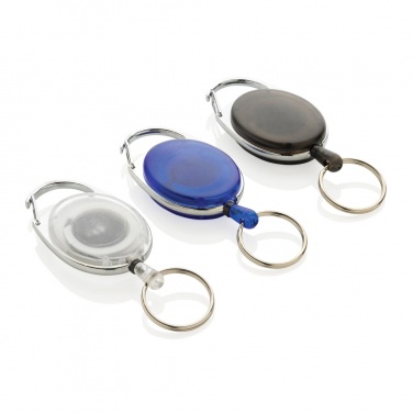 Logo trade promotional item photo of: RCS recycled ABS roller clip keychain