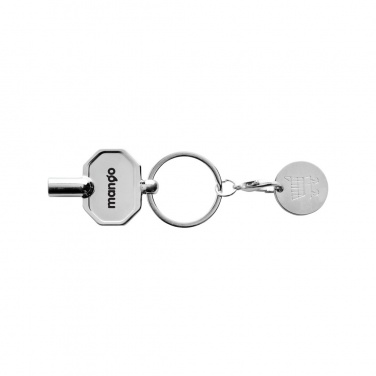 Logotrade advertising product image of: RCS recycled zinc alloy radiator key keychain with coin