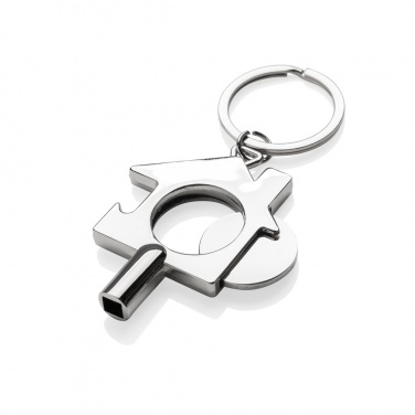 Logo trade promotional giveaways image of: RCS recycled zinc alloy 3 in 1 keychain