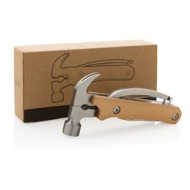 Logo trade business gift photo of: Wooden multi-tool hammer