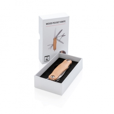 Logo trade promotional gifts picture of: Wood pocket knife