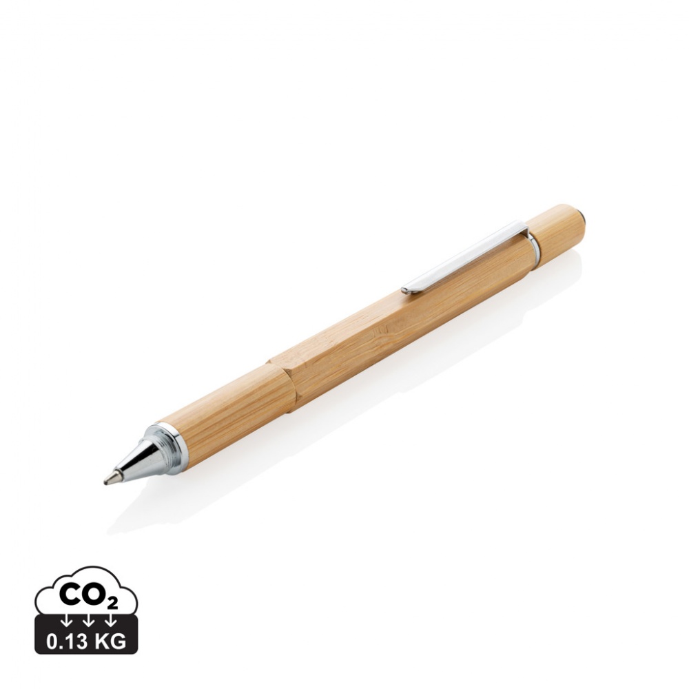 Logo trade promotional gifts image of: Bamboo 5-in-1 toolpen