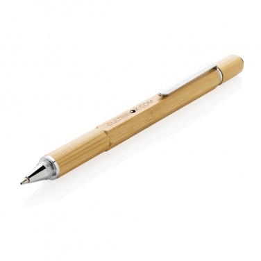 Logo trade promotional product photo of: Bamboo 5-in-1 toolpen