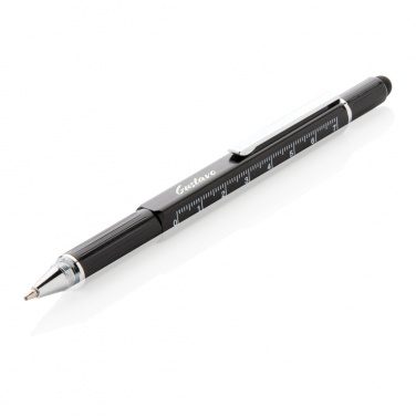 Logo trade promotional gifts picture of: 5-in-1 aluminium toolpen