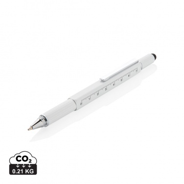 Logo trade promotional items picture of: 5-in-1 aluminium toolpen