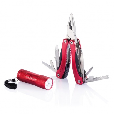 Logo trade promotional giveaways image of: Multitool and torch set