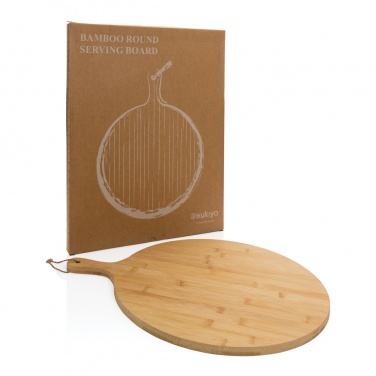 Logo trade advertising products image of: Ukiyo bamboo round serving board