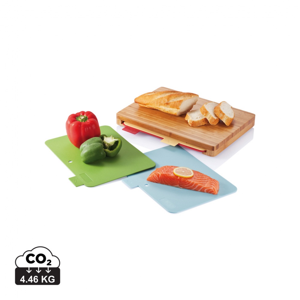 Logotrade promotional products photo of: Cutting board with 4pcs hygienic boards