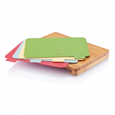 Logo trade promotional products image of: Cutting board with 4pcs hygienic boards