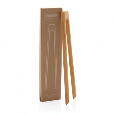 Logo trade promotional gift photo of: Ukiyo bamboo serving tongs