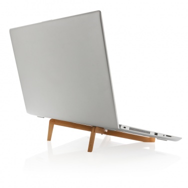 Logo trade promotional items picture of: Bamboo portable laptop stand