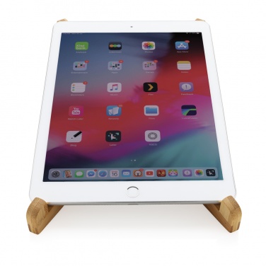 Logo trade promotional giveaway photo of: Bamboo portable laptop stand