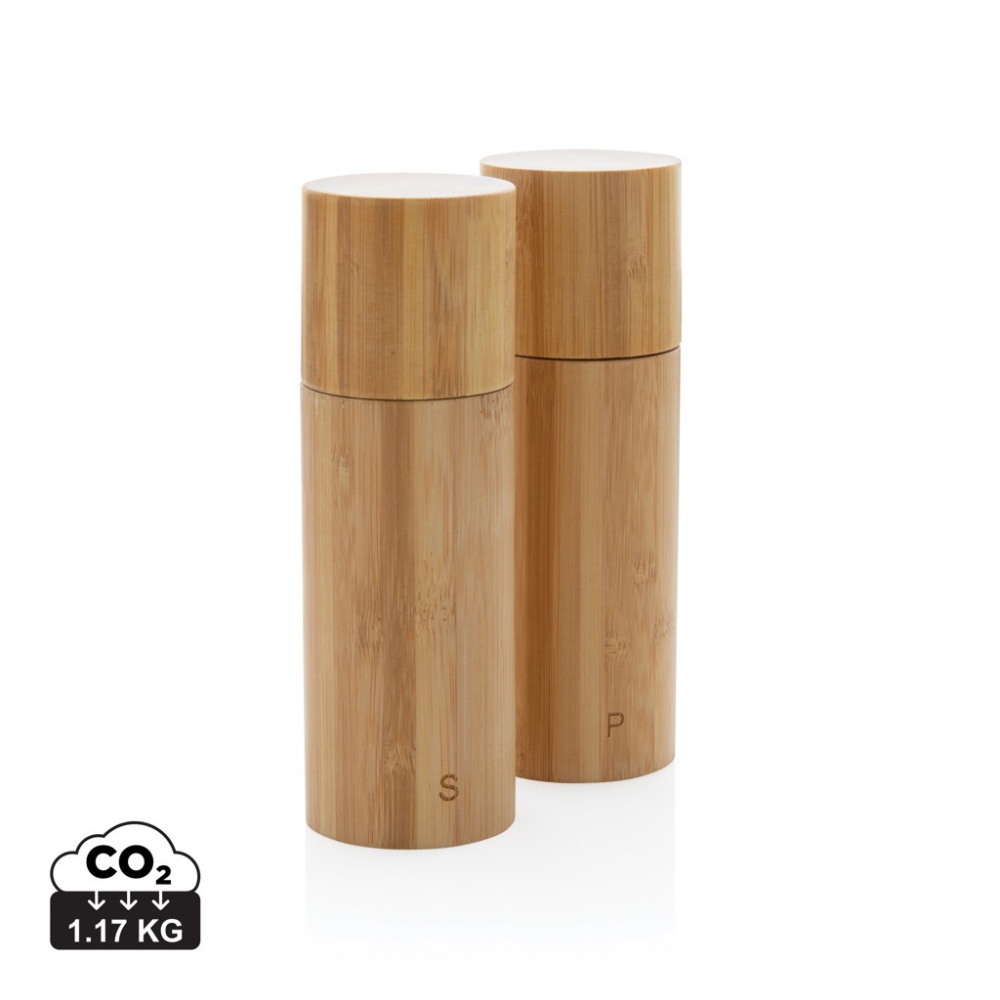 Logotrade promotional item picture of: Ukiyo bamboo salt and pepper mill set