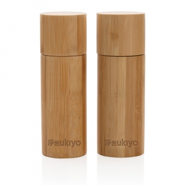 Logotrade promotional gift picture of: Ukiyo bamboo salt and pepper mill set