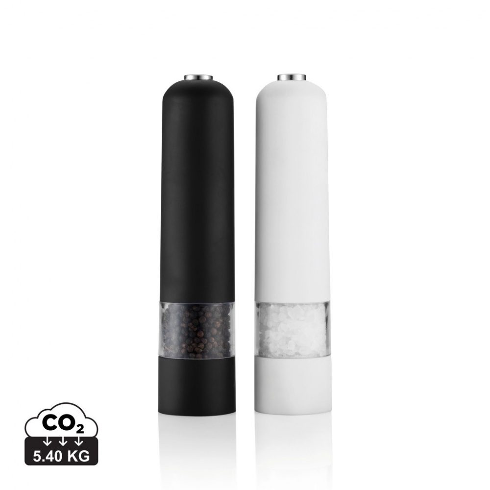 Logo trade promotional merchandise photo of: Electric pepper and salt mill set