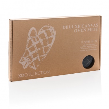 Logo trade promotional gifts picture of: Deluxe canvas oven mitt