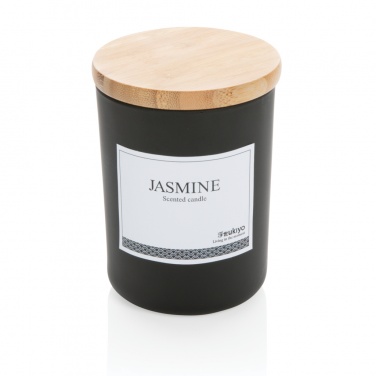 Logo trade business gift photo of: Ukiyo deluxe scented candle with bamboo lid