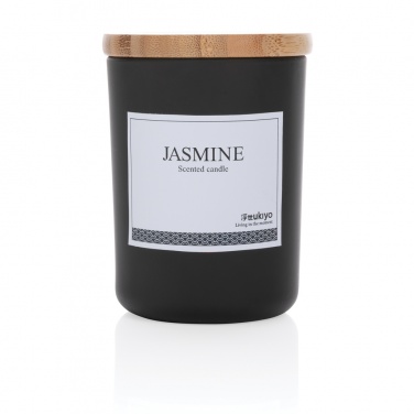 Logotrade promotional item image of: Ukiyo deluxe scented candle with bamboo lid