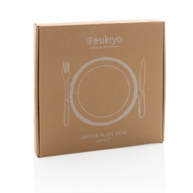 Logo trade corporate gift photo of: Ukiyo dinner plate set of 2