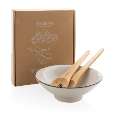 Logotrade promotional gift picture of: Ukiyo salad bowl with bamboo salad server