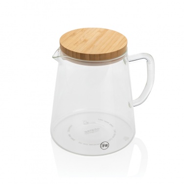 Logotrade promotional merchandise picture of: Ukiyo borosilicate glass carafe with bamboo lid 1.2L