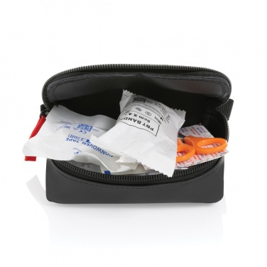 Logo trade promotional products image of: RCS recycled nubuck PU pouch first aid set mailable