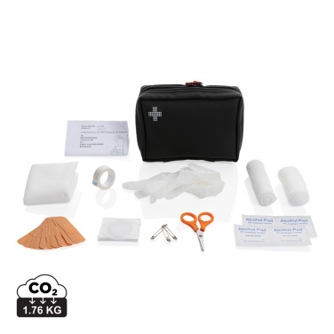 Logotrade promotional merchandise picture of: RCS recycled nubuck PU pouch  first aid set