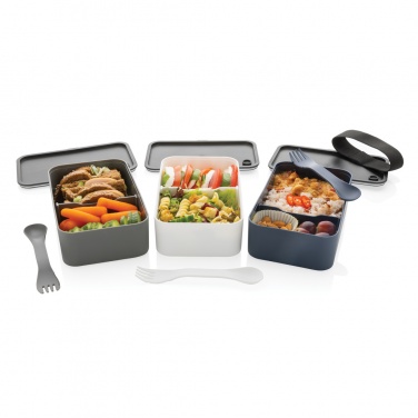 Logotrade corporate gift image of: GRS recycled PP lunch box with spork