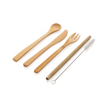 Logotrade promotional item picture of: Reusable bamboo travel cutlery set