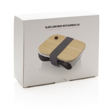 Logotrade promotional giveaways photo of: Glass lunchbox with bamboo lid