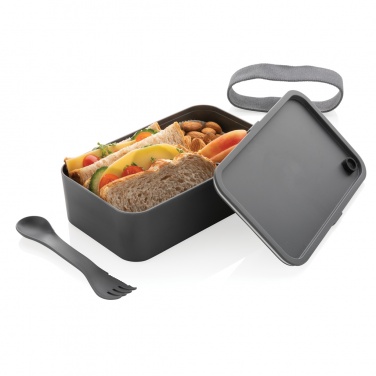 Logo trade promotional gifts image of: PP lunchbox with spork