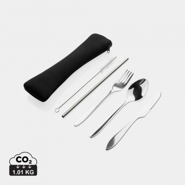 Logotrade advertising product image of: 4 PCS stainless steel re-usable cutlery set