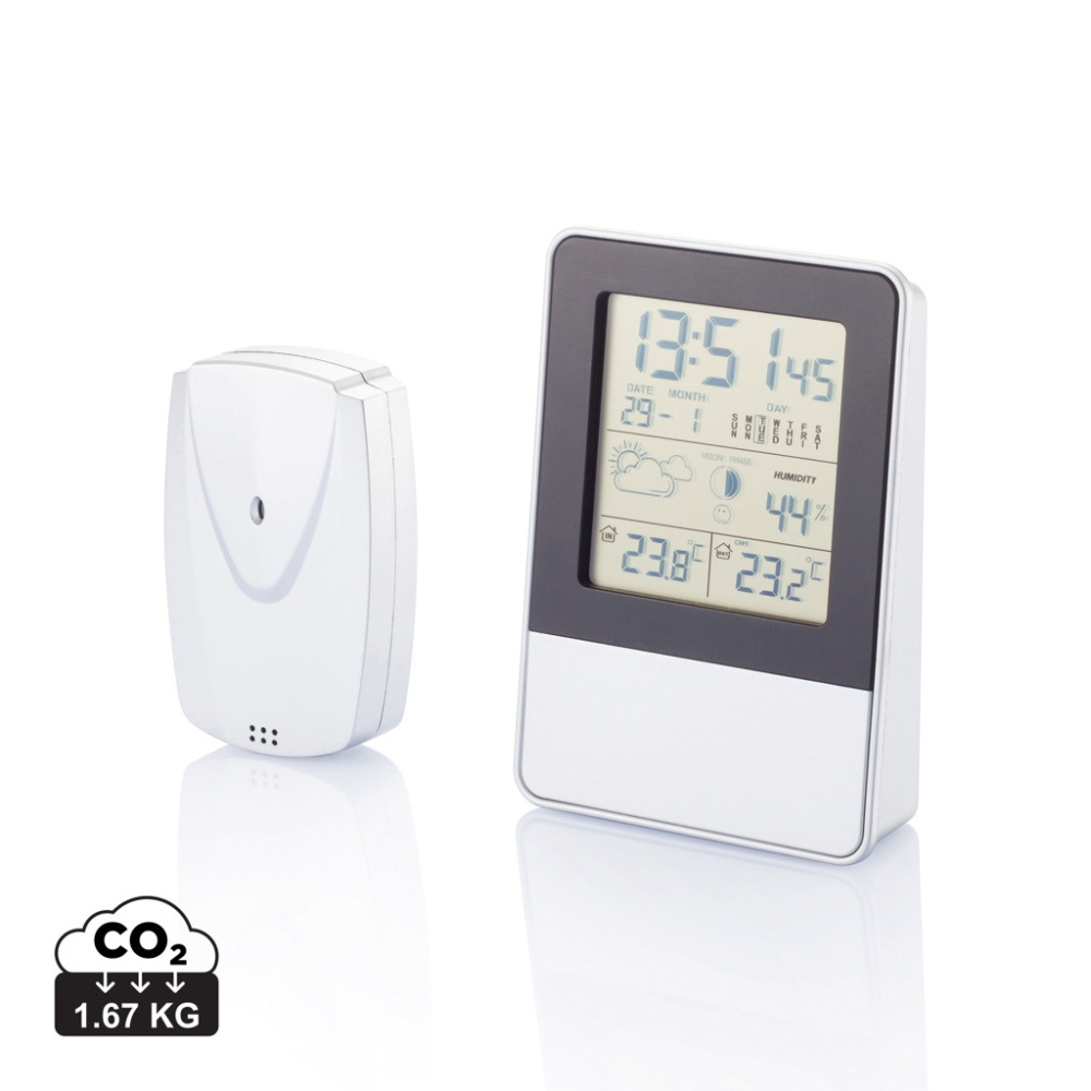 Logo trade promotional item photo of: Indoor/outdoor weather station