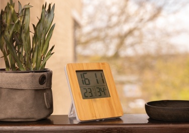 Logotrade promotional giveaway image of: Bamboo weather station