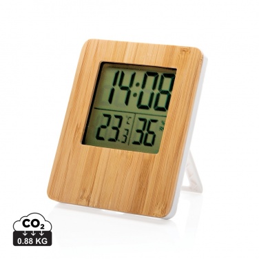 Logo trade advertising products picture of: Bamboo weather station