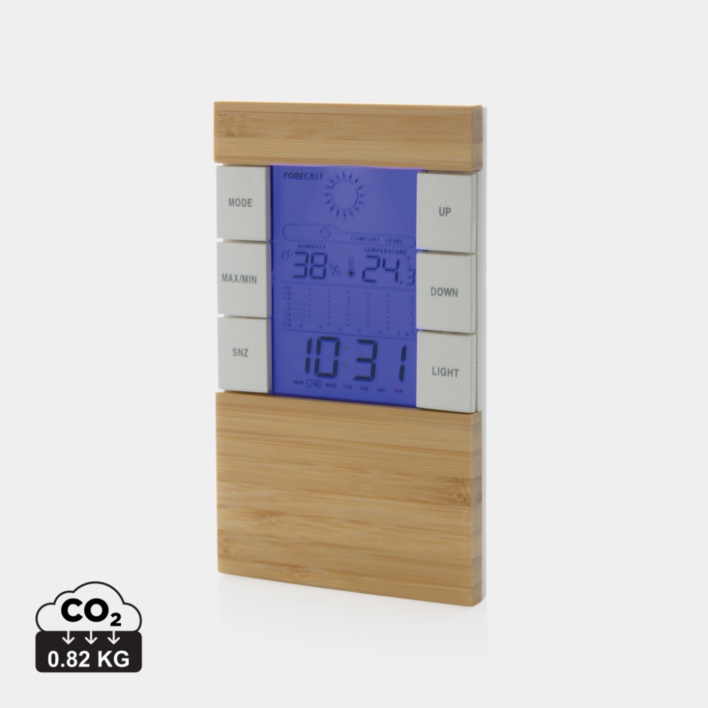 Logotrade promotional gifts photo of: Utah RCS rplastic and bamboo weather station