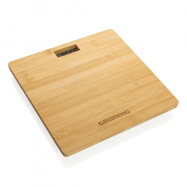 Logo trade promotional giveaways image of: Grundig Bamboo Digital Body Scale