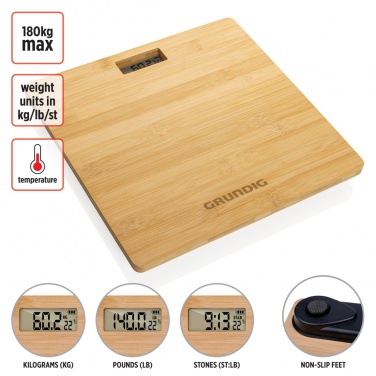 Logotrade promotional gifts photo of: Grundig Bamboo Digital Body Scale