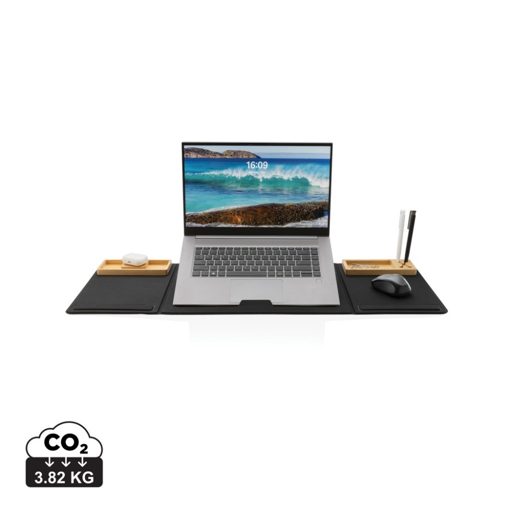 Logo trade advertising products image of: Impact AWARE RPET Foldable desk organizer with laptop stand