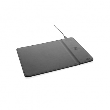 Logo trade advertising products picture of: Swiss Peak RCS recycled PU 10W wireless charging mousepad