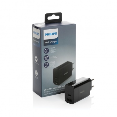 Logo trade promotional gifts image of: Philips ultra fast PD wall charger