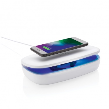 Logo trade promotional gifts image of: UV-C steriliser box with 5W wireless charger