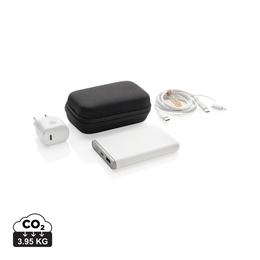 Logotrade corporate gift image of: Surge RCS recyled PET 20W type C 3 pcs charging set