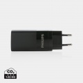 Philips 65W ultra fast PD 3-port USB wall charger, black