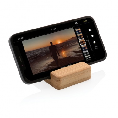 Logo trade advertising products image of: Bamboo phone stand XD