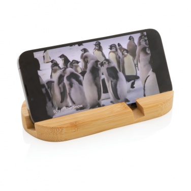 Logo trade promotional merchandise photo of: Bamboo tablet and phone holder