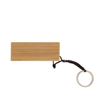 Logo trade corporate gifts image of: Standkey bamboo keychain phone stand