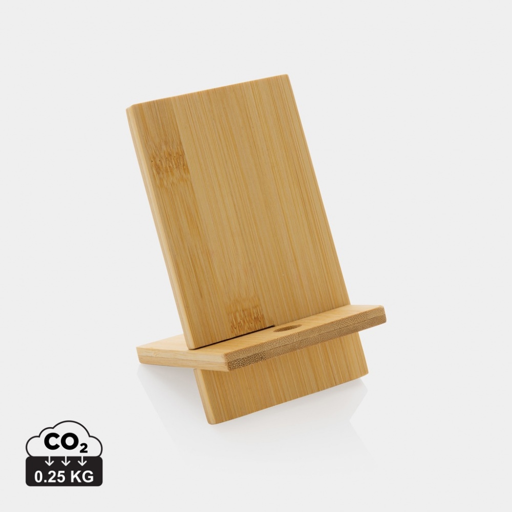 Logo trade corporate gifts picture of: Bamboo phone stand in kraft box