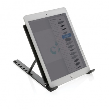 Logo trade promotional products image of: Terra RCS recycled aluminium universal laptop/tablet stand