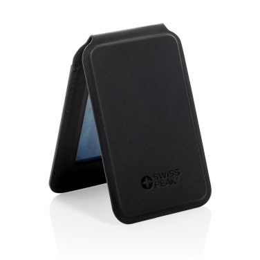 Logo trade promotional merchandise image of: Magstand RCS recycled PU magnetic phone wallet with stand